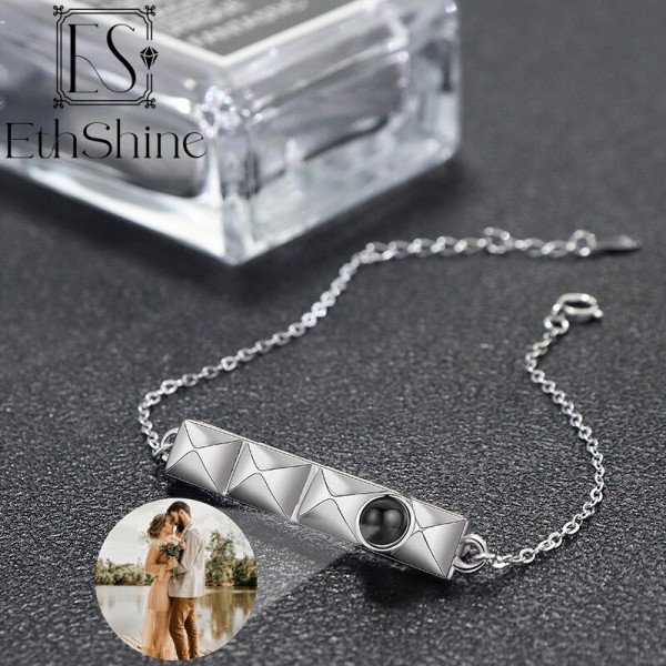 Projektions-Armband aus Sterling Silber – personalisiert mit eigenem Foto