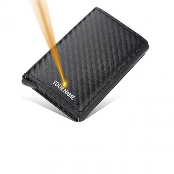 Herren Geldbörsen Etui Kartenetui Portemonnaie Geldbeutel mit Textgravur