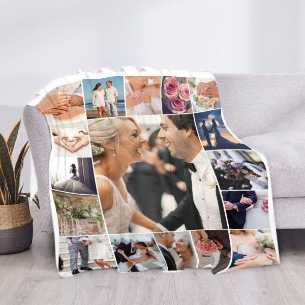Kuschelige Fleecedecke mit bedruckten Fotos – 17 Bilder bedrucken – Waschbar bis 60°