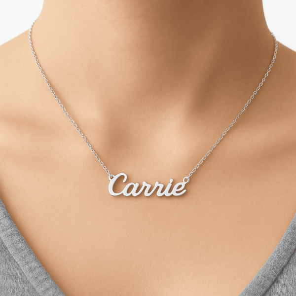Personalisierte Namenskette – Halskette mit Textmotiv aus Edelstahl