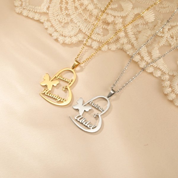 Partner-Namenskette – personalisierte Halskette mit 2 Namen