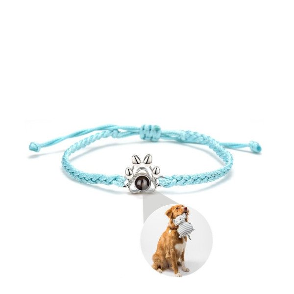 Pfoten-Stoffarmband mit Fotoprojektion – personalisiert mit eigenem Foto