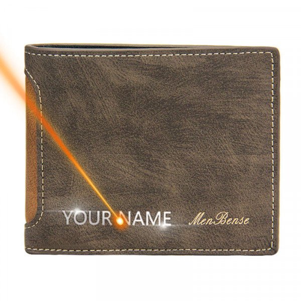 Personalisierter Herren-Geldbeutel – Leder-Portemonnaie mit Gravur