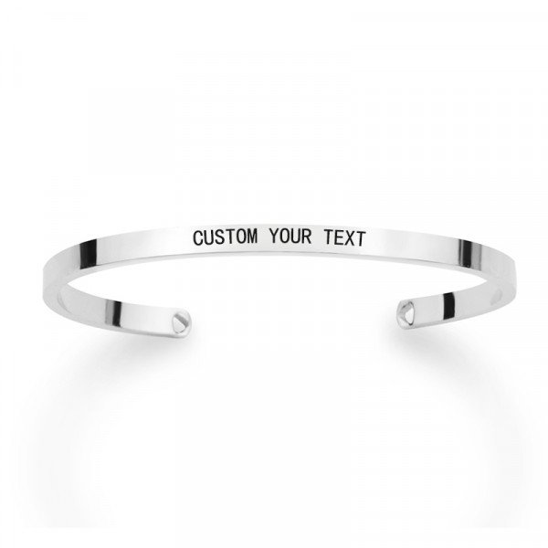 Armreif mit Gravur – Personalisierter Damenarmreif aus Edelstahl