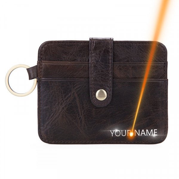Leder-Visitenkartenetui mit Gravur – Personalisiert mit Wunschtext
