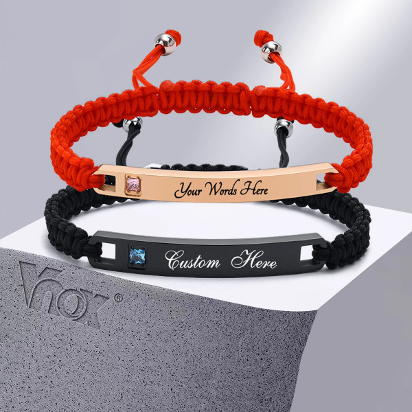 Armband mit Textgravur – personalisiert, dehnbar (17,5–28,5 cm)