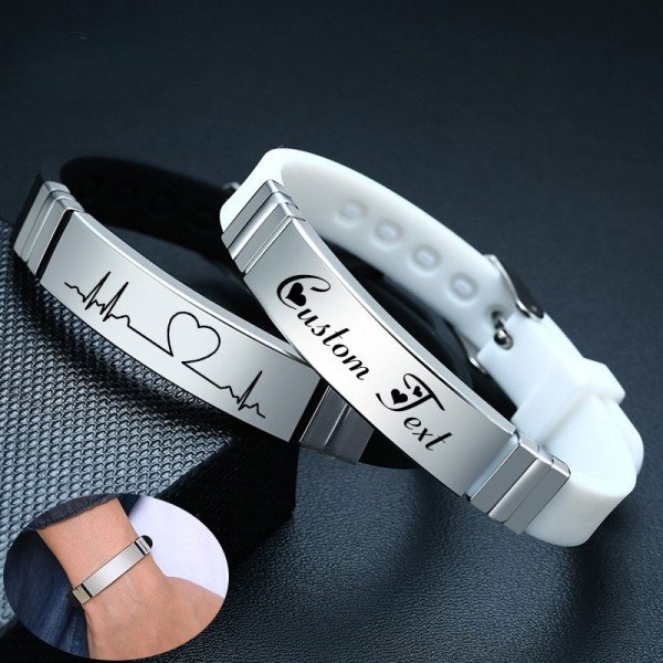 Personalisiertes Armband mit Wunschtext oder Signatur – Armband mit Textgravur