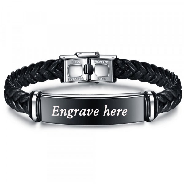 Personalisiertes Herren-Armband – Mit individueller Textgravur