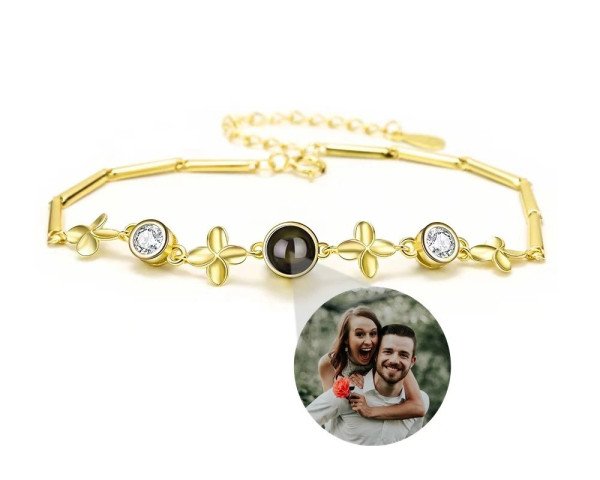 Damenarmband mit Fotoprojektion – Personalisiertes Armband mit eigenem Bild im Inneren