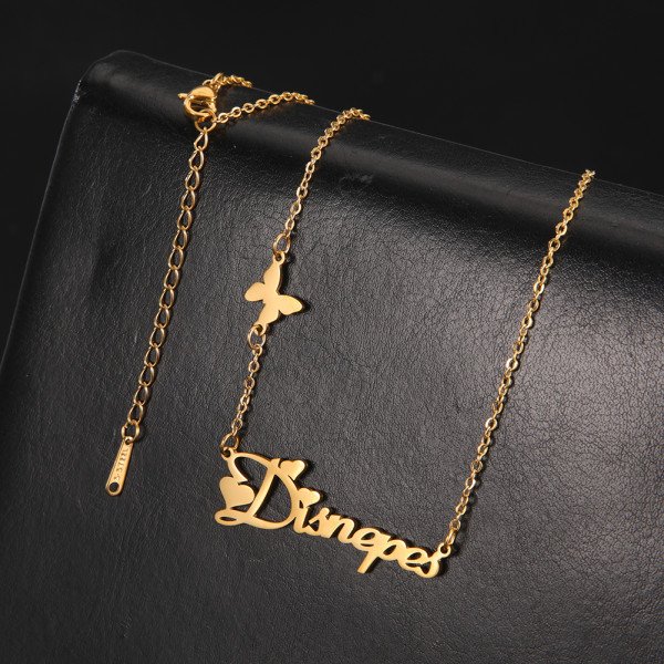 Schmetterling-Namenskette – personalisierte Halskette mit eigenem Namen